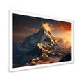 thumbnail image 2 of Designart "Summit View of Snowy Mountains in Grey Everest I" Landscapes Framed Wall Art Decor - Country Yellow Mountains Living Room Framed Canvas Art, 2 of 6