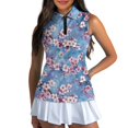 thumbnail image 3 of Whosucclay Cherry Blossom Sleeveless Golf Tennis Shirts for Ladies, Elastic Casual Golf Shirts for Women for Sports Gym XS - 2XL, 3 of 7
