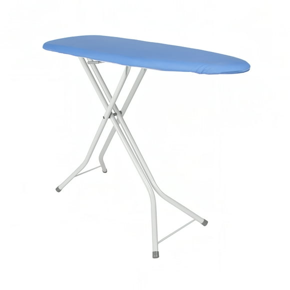 Hospitality 1 Source PV1312XD Compact Ironing Board w/ Blue Cotton Cover - 15"L x 8"W x 49"H, Black Steel Legs- Case of 4