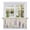MediumPurple SpringGreen Beige, variant on Purple Lavender Tier Curtains, Botanical Blossom Motif Leaves Spring Light Filtering Kitchen Curtains, 2Pcs Rod Pocket Half Window Treatments Panels for Sink Cafe Cabinet Camper 27.5x24 Inches