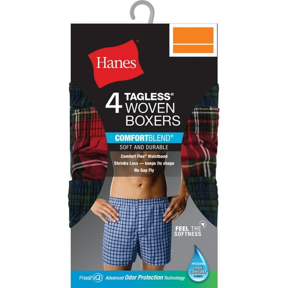 Hanes Men's ComfortBlend Woven Boxer, 3pk