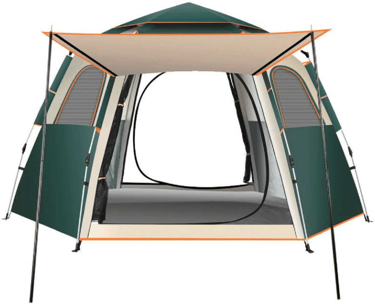GVDV 6Person Camping Tent, Instant Pop Up Tents, Easy Set Up Family