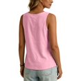 thumbnail image 6 of Noric Women's Cotton Linen Sleeveless Tank Top Scallop V-Neck Loose Fi Casual Summer Basic Tops, 6 of 6