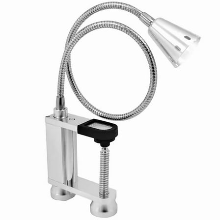 Grill Light, Bright LED BBQ Grill Light with Magnetic Base & Adjustable Screw Clamp - 360 Degree Flexible Gooseneck,Silver