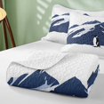 thumbnail image 4 of Erosebridal Penguin Quilt King for Boys Girls, Blue Mountains King Coverlet Set, 3 Pieces 1 Bedspread and 2 Pillowcases, 4 of 7