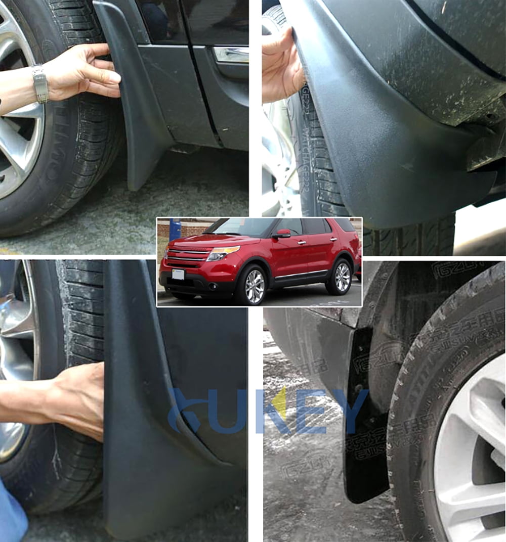XUKEY 4X Mud Flaps For Ford Explorer 2011-2019 Splash Guard Mudflaps Front Rear Black