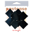 thumbnail image 4 of Pierced Pasties: Liquid Black Cross Plus X with Barbell Piercing Nipple Covers by Pastease®, 4 of 5