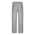 thumbnail image 5 of POROPL Big and Tall Linen Pants Men Summer Casual Elastic Waist Pants with Pockets,Cargo Pants for Men, 5 of 6