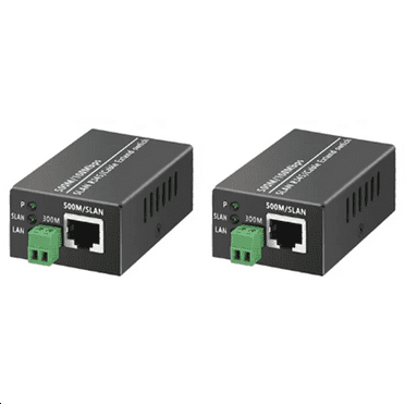 2Pcs Ethernet IP Extender over Coax HD Network Kit EoC Coaxial Cable Transmission Extender for Security CCTV Cameras(A)