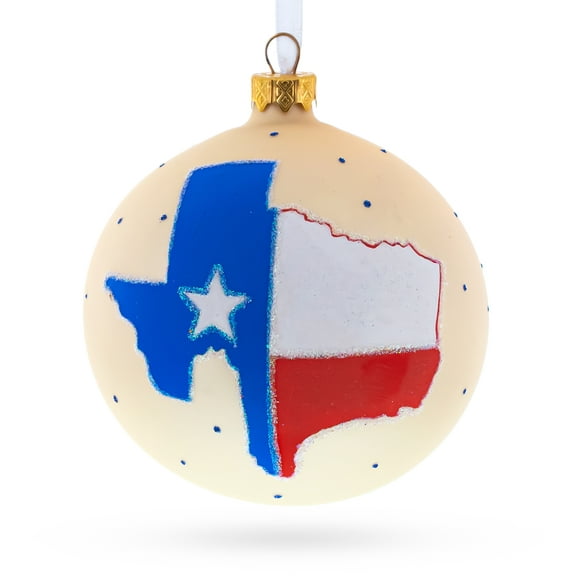 Texas State, USA Glass Ball Christmas Ornament 4 Inches
