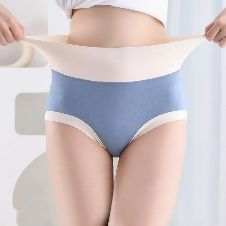 Gubotare Women Panties Cotton Bikini Women's Comfortable Playful Hollowed  Out Underwear,Blue XL