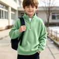 thumbnail image 5 of GigrtiJin Quarter Zip Sweatshirts for Kids Fall Winter Long Sleeve Sweatshirts Boys Girls Collared Sweatshirts 3T-14T, 5 of 6