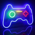 thumbnail image 1 of 1pc Game Controller Shape LED Neon Light USB Powered for Bedroom Bar Internet Cafe Hotel Game Room Gift Party Festive Decoration, 1 of 4