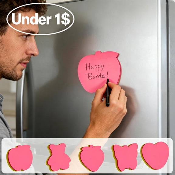 Under 1$ Product! Sticky Notes 2.76x2.76 Inches, Cute Bright Colors Self-Stick Note Pads, Easy to Post for Home, Office, Notebook and Daily Life Organization, Pink, 100 Sheets/Pad