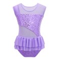 thumbnail image 2 of YiZYiF Girls Rhinestones Ballet Gymnastic Skirted Leotard Tulle Back Costume Dress, 2 of 5