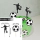 thumbnail image 2 of Billuyoard Adornos para cupcakes con tema de fútbol, decoración para pasteles DIY, balón de fútbol, decoración para cupcakes, Kits de decoración para fiestas negro blanco, 6 uds. 3.9 pulgadas, 2 of 3