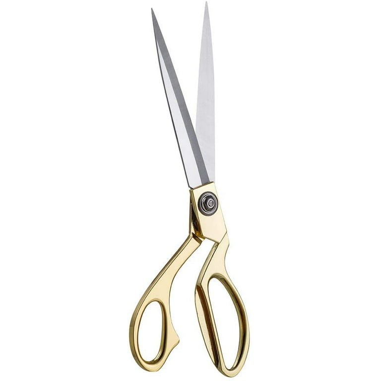 10.5'' Gold Fabric Scissors Stainless Steel Sharp Tailor Scissors Clothing Scissors Professional Heavy Duty Dressmaking Shears SE