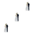 thumbnail image 3 of Wosthever Muñecos para decoración de tartas, figurita de resina para novia y novio, soporte divertido para boda, estatua para pareja de Type1 NO1, 3 of 6