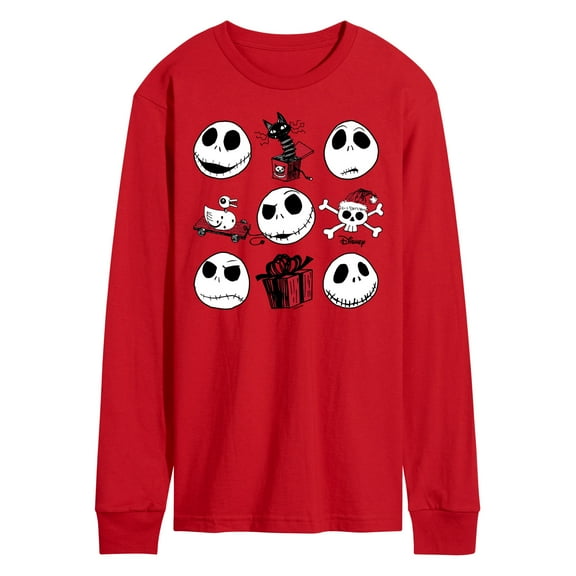 The Nightmare Before Christmas - Jack Christmas Grid - Men's Long Sleeve T-Shirt