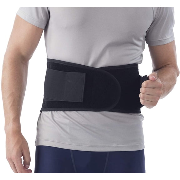 NYOrtho Breathable Unisex Back Brace Lumbar Support Bel, Medium, Black, 30"-34"