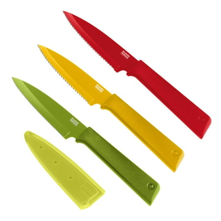 

Kuhn Rikon COLORI+ Straight & Serrated Paring Knife Set Red Yellow Green