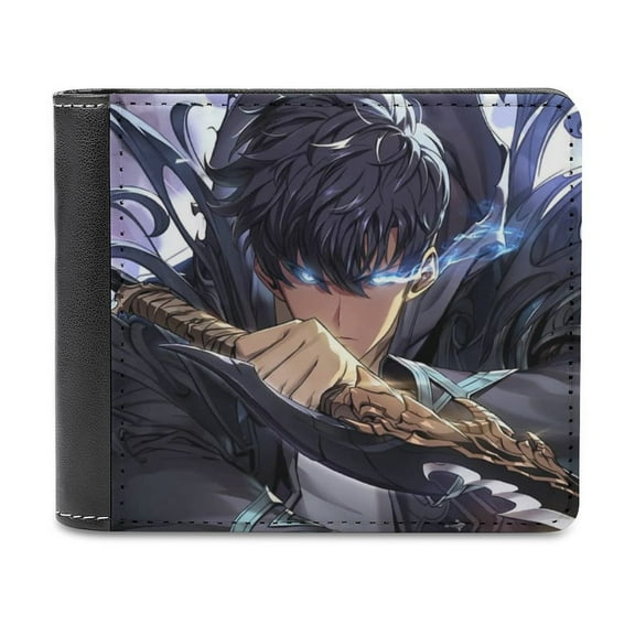 Solo Leveling Slim Bifold Wallet Purse Leather Wallets for Men Women Card Holder Wallets - Thin & Stylish