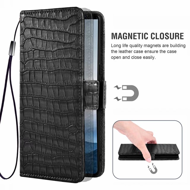 Mobile Phone Cover for Samsung Galaxy S6edge Plus, Stand Function And Card Slot Black