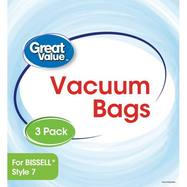 Great Value BISSELL Style 7 Replacement Vacuum Bags, 3Pack, 2329