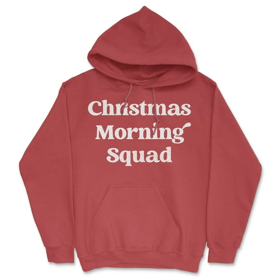 Christmas Morning Squad Hoodie Funny Sarcastic Christmas Family Graphic Hooded Sweatshirt