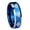Blue Two Tone Polished Beveled Edges, variant on Tungsten Multiple CTR Logo 8mm Blue Two Tone Polished Beveled Edges Men's Ring