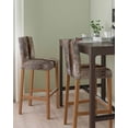 thumbnail image 2 of Brown Bar Stool Covers Set of 2, Retro Oil Painting Modern Abstract Art Aesthetics Stretch Washable Bar Chair Covers with Backs, Removable Pub Counter Height Chair Cover for Kitchen Dining Room Cafe, 2 of 7