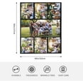 thumbnail image 5 of Custom Blanket with Photo Text Personalized Bedding Throw Blankets Customized Flannel Fleece Blankets for Family Birthday Wedding Gift Fits Couch Sofa Bedroom Living Room - 50"x40", 5 of 6