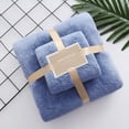 thumbnail image 2 of HCTSHG 2 In 1 Cotton Bath Towel & Face Towel Bath Towel Combination Set Thickened Absorbent Combination Towel,Sustainable, Soft, Highly Absorbent Cotton Bath Towel for Hotels, Spa, Bathroom, Dorm, 2 of 9