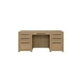 thumbnail image 4 of Pemberly Row Double Pedestal Executive Office Desk Fully Assembled Light Brown, 4 of 15