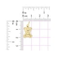 thumbnail image 4 of 14k Yellow Gold, Small Classic Teddy Bear Pendant Hollow Puff 11mm with 20" Dainty Neck Chain, 4 of 8