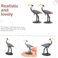thumbnail image 4 of 2 piezas de grúa artificial en miniatura de animales, figuras de grúa en miniatura, estatuas de pájaros, figuras de pájaros en miniatura, adornos decorativos de figuras de grúa, 4 of 5