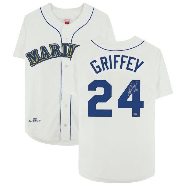 Ken Griffey Jr. White Seattle Mariners Autographed Mitchell & Ness