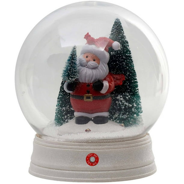 2022 Christmas Holiday Snowglobe Ornament Holiday Time Animated Snow Globe with Santa