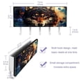 thumbnail image 3 of PhooArto Key Holder for Wall Decorative with 5 Key Hooks, Tribal Wolf Galaxy Moon Holders Wall Mount Organizer with Mail Key Rack, Self Adhesive, 3 of 7