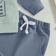thumbnail image 4 of HCNTES Baby Boy Winter Clothes Toddler Baby Boy Fall Winter Clothes Letter Graphic Long Sleeve Sweatshirt Pullover Tops Outfit Set, 4 of 6