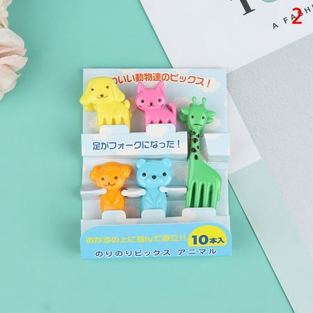 

1set Fruit Pick Toothpick Party Decoration Animal Cartoon Children Snack Ca Dessert Food Fruit Forks Lunch Bento Accessories