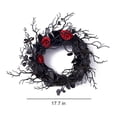 thumbnail image 2 of 15.7 Inch LED Halloween Wreath Door Wreath Party Decorations Halloween Ornament for Front Door Decorations, 2 of 7
