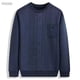 thumbnail image 3 of Suéter de invierno para hombres de mediana edad y mayores, suéter combinado más suéter de cuello redondo acolchado de terciopelo, 3 of 6