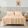 thumbnail image 4 of Jessy Home Bed Sheets Set 4 Piece Queen/Full Sheet Set Champagne Microfiber Fitted Sheet, Flat Sheet & 2 Pillowcases Bedding Set, 4 of 11
