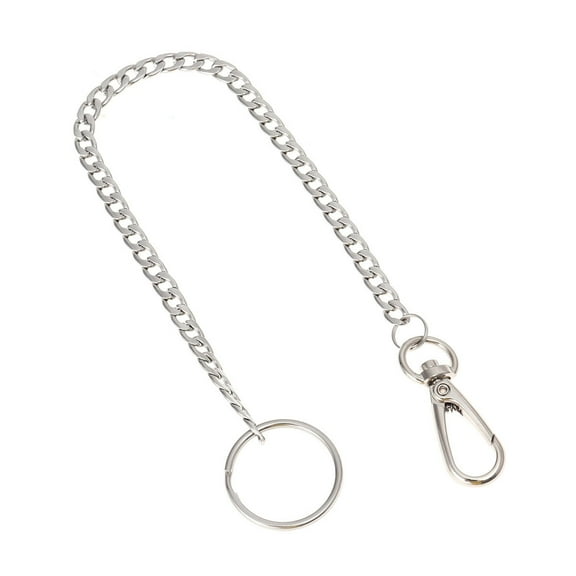 HEMOTON  32 Cm Stainless Steel Key Chain Chains for Men Ring Man Silver