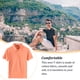 thumbnail image 4 of Sonducket Camiseta de algodón con solapa para hombre, Tops para hombre adulto, ropa de Golf con botones de manga corta, ropa informal de ocio para Camisetas 3XL Sonducket AP012294-01, 4 of 6