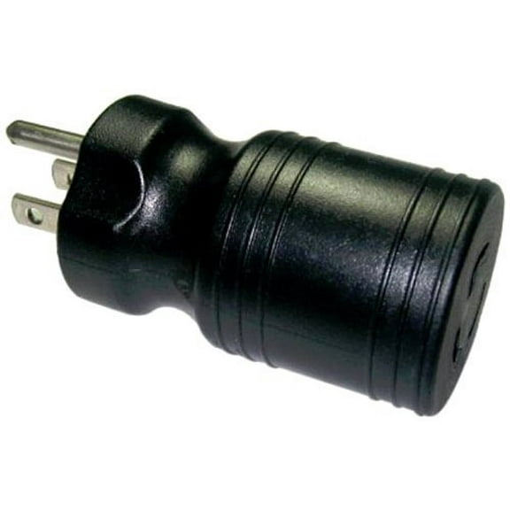 Conntek 30111-BK Locking Adapter U.S. 3 Prong Male Plug To 15 Amp Locking Female Connector NEMA 5-15P to NEMA L5-15R