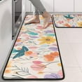 thumbnail image 2 of Kitchen Rugs Sets Of 2,Pioneer Flower Floral Print Pattern Anti Fatigue Kitchen Mat Rugs Non Slip Washable,Decorative Kitchen Floor Mats for Kitchen,Sink,Laundry,17"x47"+17"x47", 2 of 5