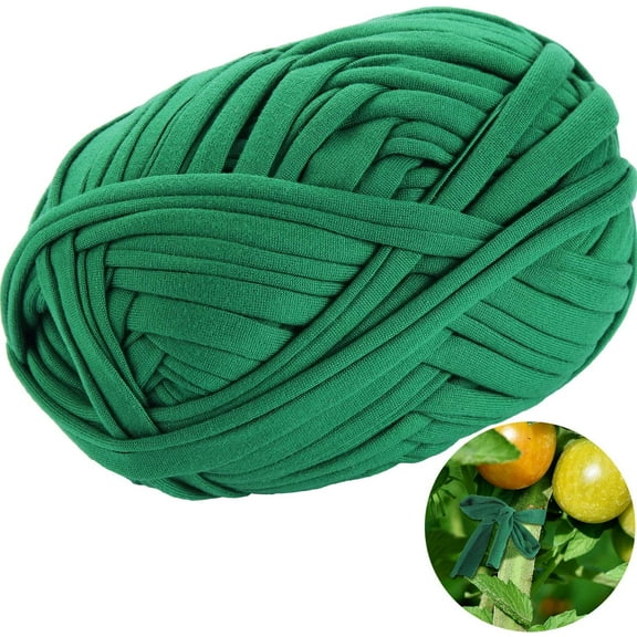 TEAMD 30 Meter/ 98 Feet Green Garden Twine Garden Plant Tie Tree Tie Stretchy Plant Support Tie for Garden Office and Home Cable Organizing, Craft Supplies(1 Roll)