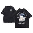 thumbnail image 4 of Camisetas Vintage de Hip Hop, camisetas sin mangas de gran tamaño informales con Gato de dibujos animados, camisetas Retro lavadas de manga corta, Chaleco de algodón sin mangas, 4 of 4